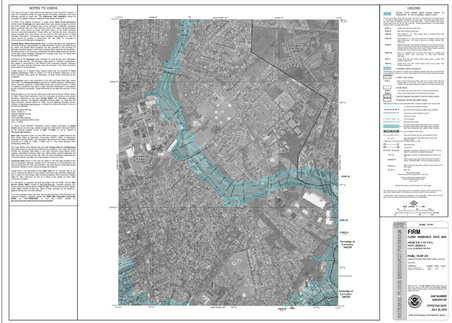 This is the FEMA flood map that was added to our report so the reader has a better understanding of the flood zones. 