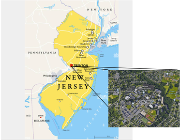 This represents a call out map of TCNJ from New Jersey that was revised to better our proposal report. 