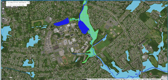 Site plan of TCNJ campus made in Civil 3D.